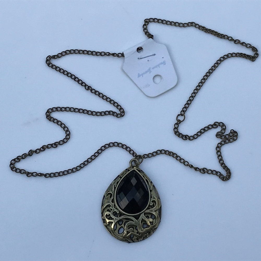 Women Necklace Fashion Jewelry Bronze/Black Tone - Picture 7 of 8